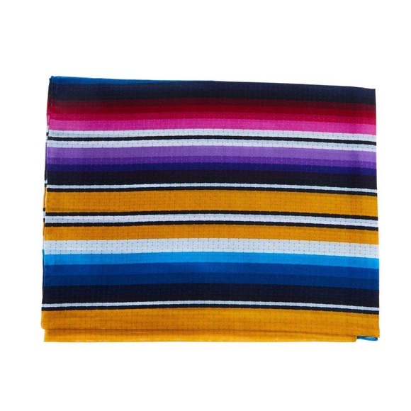 Wyoming Traders Wild Rag Southwest Multicolored Striped 100% Silk Scarf - 34.5" - Picture 1 of 1